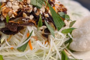 Lamhan papaya salad with beef jerky